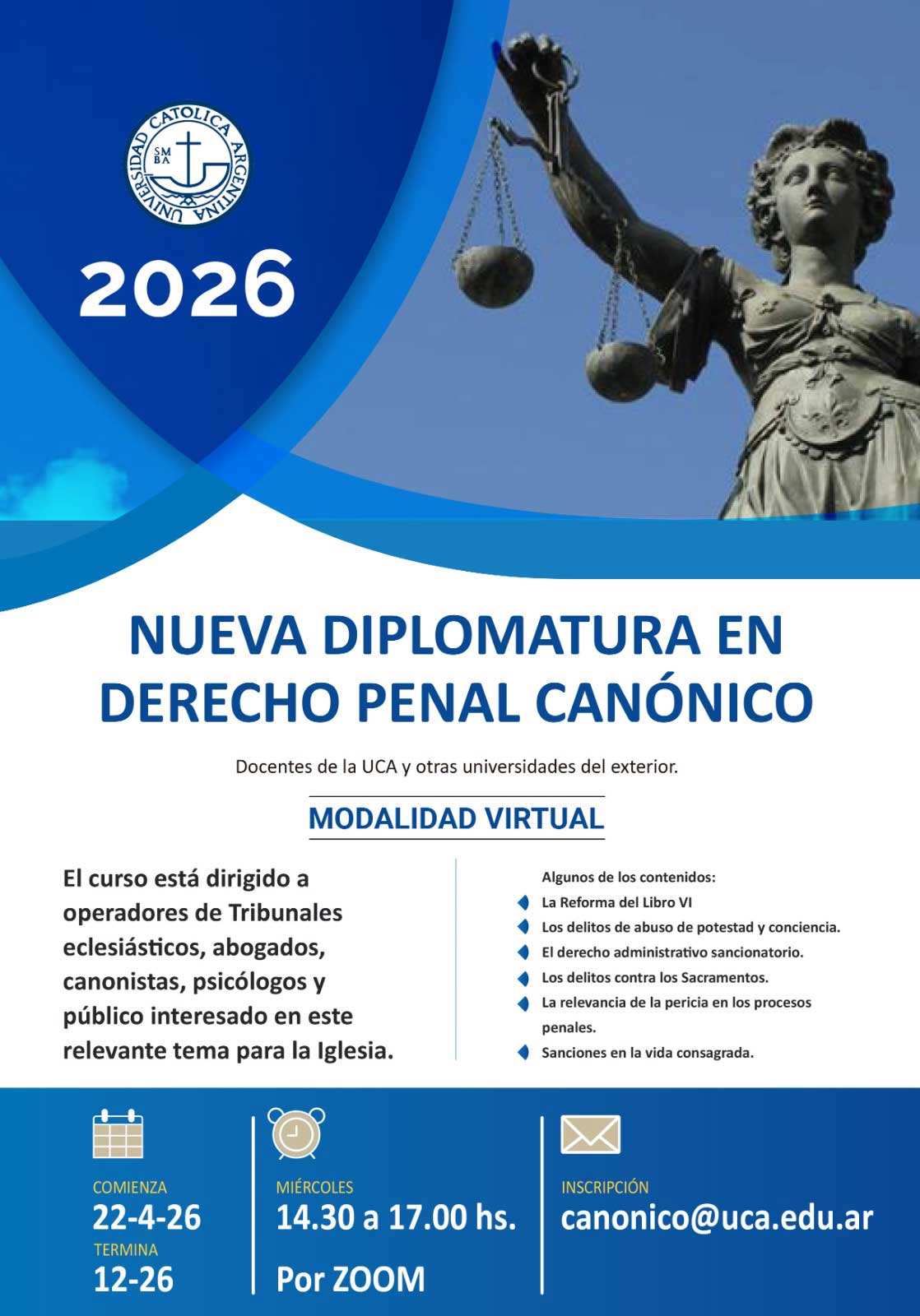 Diplomatura en Derecho Penal Canónico